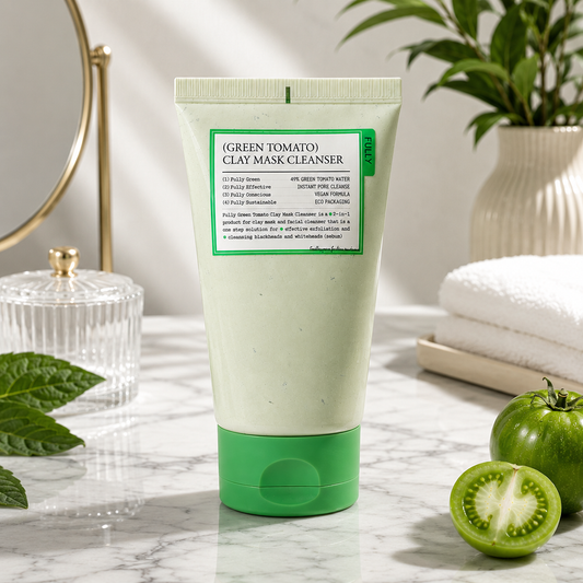 Mascarilla limpiadora de arcilla de tomate Verde